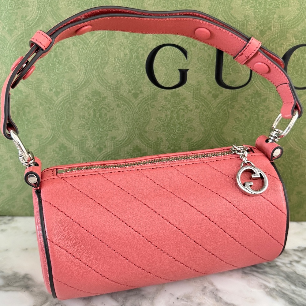 Gucci 760170 Blondie‎ Sakai Green Be PINK Leather Bag